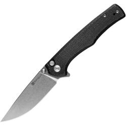 Couteau Sencut Crowley Lame Acier D2 Manche Micarta Noir Button Lock S210122