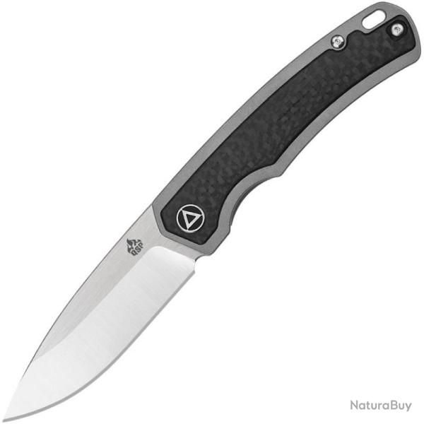 Couteau QSP Puffin Lame Acier S35VN Manche Titane Gris Framelock QS127D2