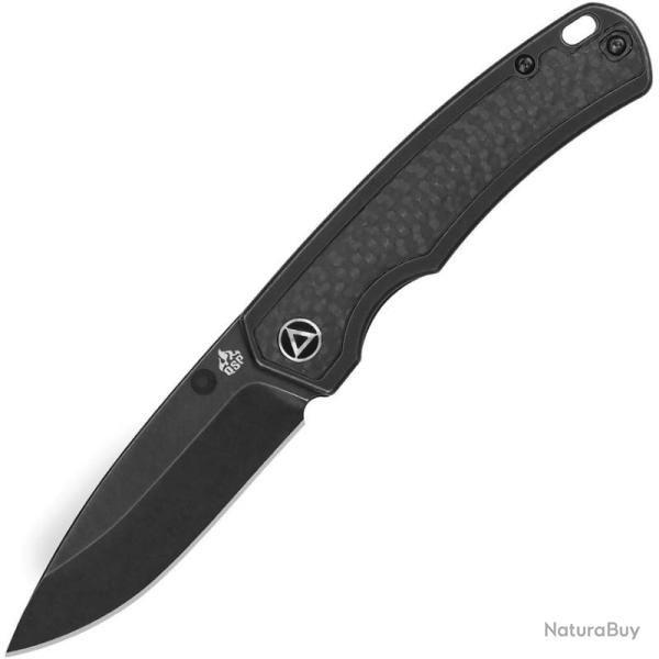 Couteau QSP Puffin Lame Acier S35VN Manche Titane Noir Framelock QS127E3
