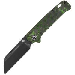 Couteau QSP Penguin Lame Acier 20CV Manche FatCarbon Vert Slip Joint QS130SJE2