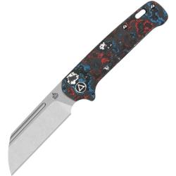 Couteau QSP Penguin Lame Acier 20CV Manche FatCarbon Multicolore Slip Joint QS130SJF1