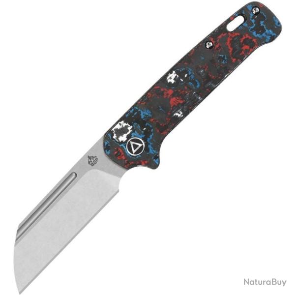 Couteau QSP Penguin Lame Acier 20CV Manche FatCarbon Multicolore Slip Joint QS130SJF1