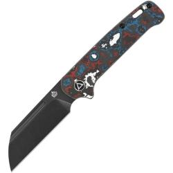 Couteau QSP Penguin Lame Acier 20CV Manche FatCarbon Multicolore Slip Joint QS130SJF2