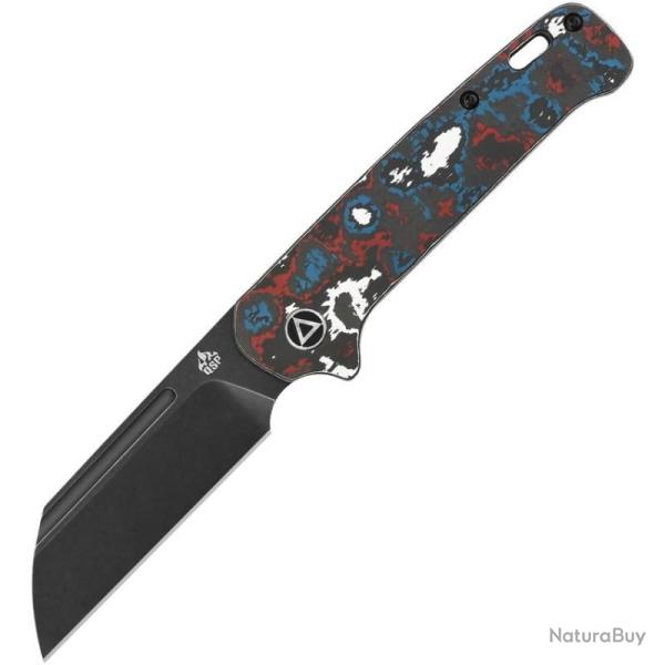 Couteau QSP Penguin Lame Acier 20CV Manche FatCarbon Multicolore Slip Joint QS130SJF2