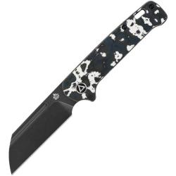 Couteau QSP Penguin Lame Acier 20CV Manche FatCarbon Blanc Slip Joint QS130SJG2