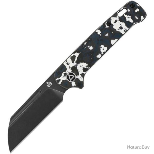 Couteau QSP Penguin Lame Acier 20CV Manche FatCarbon Blanc Slip Joint QS130SJG2