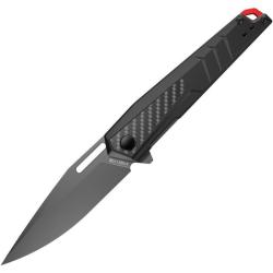 Couteau Real Avid RAV-5 Lame Acier 8Cr13MoV Manche Aluminium Noir et Carbone Linerlock A/O AVRAV5