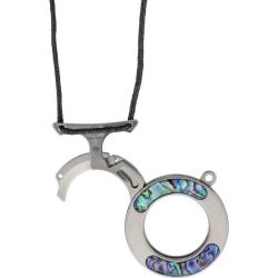 Couteau Pliant Mantis Vicious Circle Lame Acier Inox Manche Inox Argent et Abalone MANMK14PA