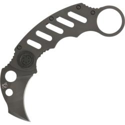 Couteau Pliant Mantis Midnight Karambit Lame Acier M-VX Manche Inox Noir Framelock MANMK