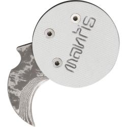 Couteau Pliant Mantis Civilianaire Lame Damas Manche G10 Blanc MANMCK2