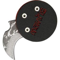 Couteau Pliant Mantis Civilianaire Lame Damas Manche G10 Noir et Rouge MANMCK1