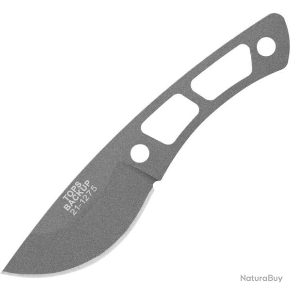 Couteau Fixe TOPS Backup Lame Acier 1095 Manche Acier Gris �tui Kydex Made In USA TPTBKP02