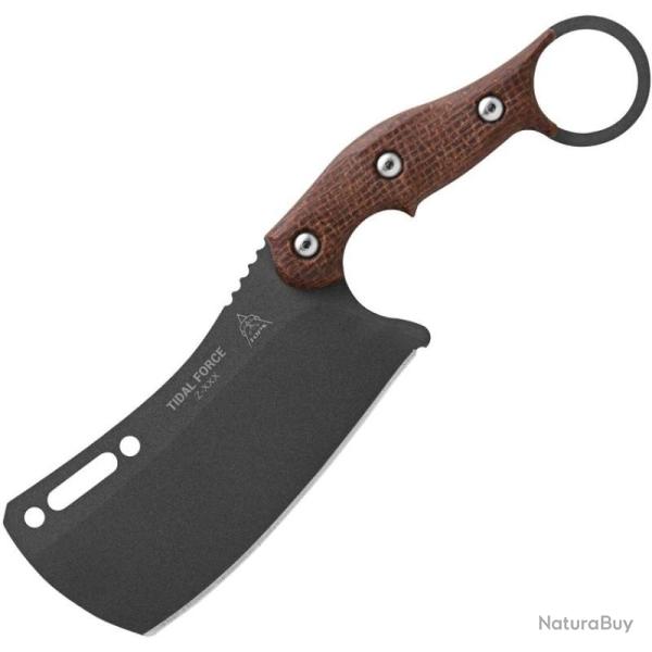 Couteau Fixe TOPS Tidal Force Lame Acier 1095 Manche Micarta Marron �tui Kydex Made In USA TPTFOR01