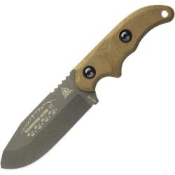 Couteau TOPS Wilderness Guide 23 Lame Acier 1095 Manche Micarta Vert &Eacute;tui Kydex Made In USA TPWSG02