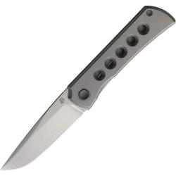 Couteau North Mountain Blade Sun Hole Lame Acier M390 Manche Titane Gris Framelock NMB2525HL
