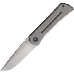 Couteau North Mountain Blade Sun Stripe Lame Acier M390 Manche Titane Gris Framelock NMB2525ST