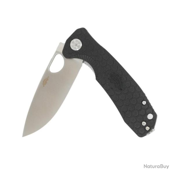 Couteau Honey Badger Knives Drop Point Large Lame Acier D2 Manche FRN Noir Liner Lock HB1008