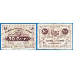 France 50 Centimes 1920 De La Chambre Des Commerces De Libourne