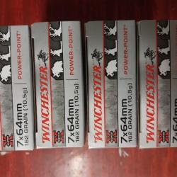 Munitions winchester 7x64 power point 162g par 60