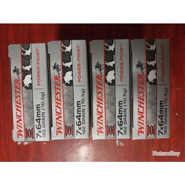 Munitions winchester 7x64 power point 162g par 60