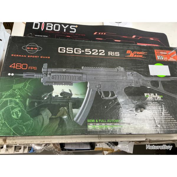 Fusil gsg_522 Ris airsoft full m�tal blow back