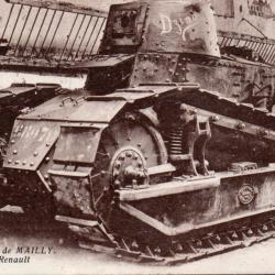 Carte postale ancienne - Camp de Mailly, Char Renault- N&deg;8862
