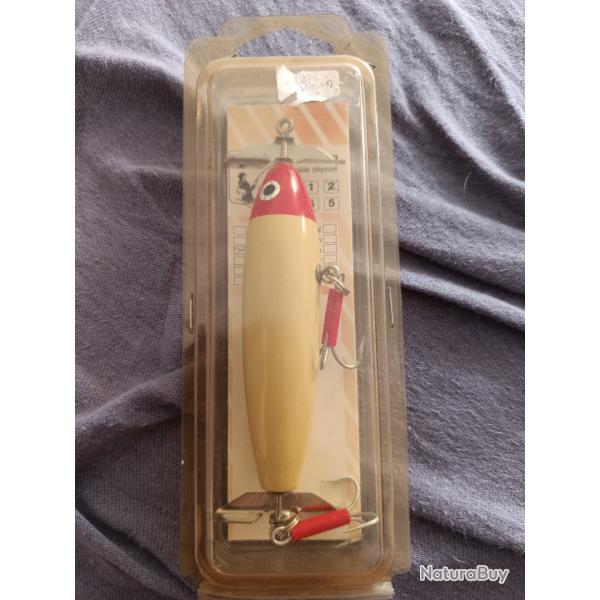 Vends ancien leurre de p�che vintage de marque Saphir, avec inscription Fran�ois H. sur le carton.