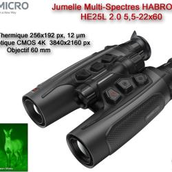 Jumelle HIKMICRO Multi-Spectres HABROK 4K - HE25L 2.0 - 5,5-22X60