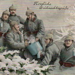 Carte postale ancienne de soldats allemands Herzliche Weihnachtsgr&uuml;&szlig;e - N&deg;8867