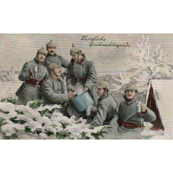 Carte postale ancienne de soldats allemands Herzliche Weihnachtsgr��e - N�8867