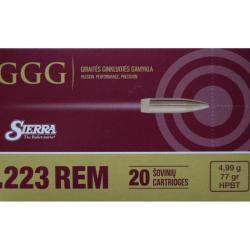 GGG 223 rem HPBT Sierra 77 grs (x20)