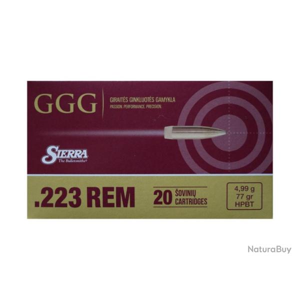 GGG 223 rem HPBT Sierra 77 grs (x20)