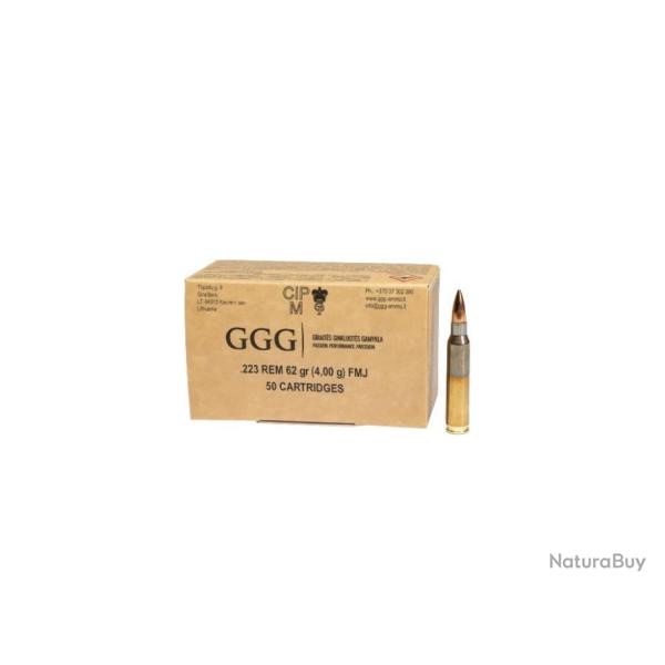 GGG 223 rem FMJ BT 62 grs (x50)
