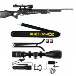 Wahoo! Carabine PCP Hatsan BT65 SB Elite Cal. 6,35mm + Lunette + Bipod + Lampe + Sangle