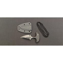 Heckler & Koch FX02 - Poignard Push Dagger D2 Noir avec &Eacute;tui Kydex - 06HK001