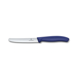 Victorinox Swiss Classic Autumn Berry 6.7832.E3584 - Couteau dent&eacute; 11 cm - manche bleu marine