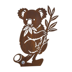 Silhouette de koala en m&eacute;tal, petit format &agrave; fixer sur un support, fabriqu&eacute;e en France