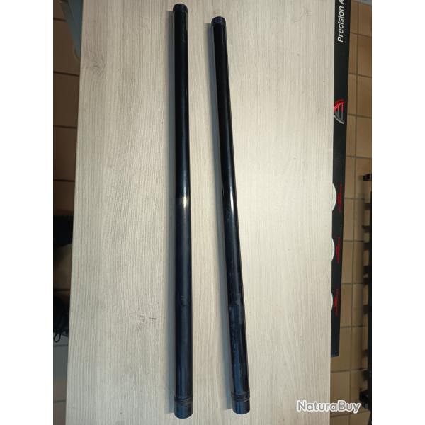 Paire de canon BRETTON Calibre 12/70 �prouv� acier longueur 60cm