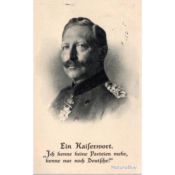 Carte postale historique du Kaiser Wilhelm II avec citation - N�8879