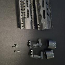 Lot Garde-mains M-LOK G&G (5" & 6") + Barrel nuts et fixations