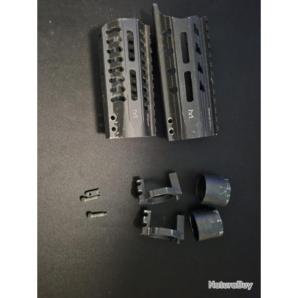 Lot Garde-mains M-LOK G&G (5" & 6") + Barrel nuts et fixations