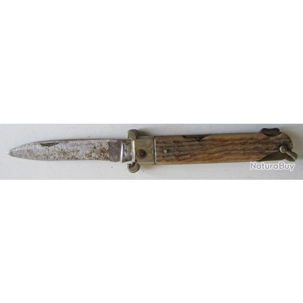 COUTEAU DE POCHE � POMPE Bargeon, chasse, extracteur de douilles. Ancien.