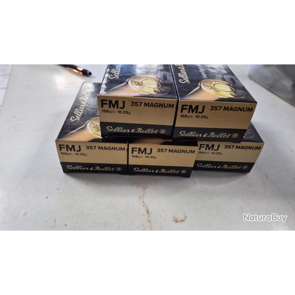 5 BO�TES 357 FMJ 158GR