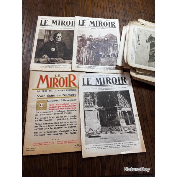 Lot 64 Revues LE MIROIR 1914-1920 - Grande Guerre 14-18 / WWI / Poilus / Photos d'�poque