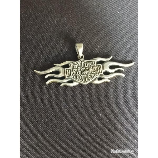 pendentif vintage en argent Harley-Davidson   � Bar & Shield �