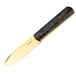 Couteau fixe Boker Packlite Trustone Gold Schwartz Edition limit&eacute;e