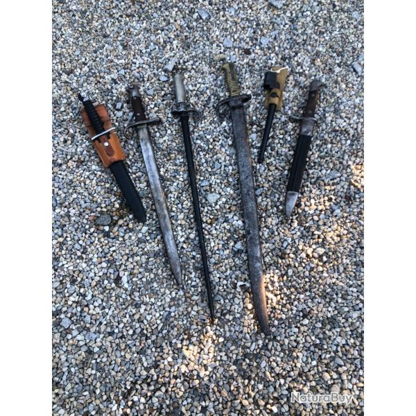 LOT DE BA�ONNETTES