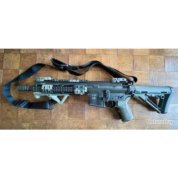 Carabine V-AR .223 Rem (Piston) - Canon Lothar Walther 10,5" - Custom Magpul & Troy + 4 chargeurs
