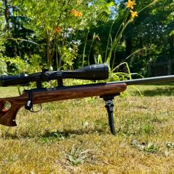 Carabine CZ 455 22LR + lunette Hawke 6-24 x 50 + bipied + accessoires
