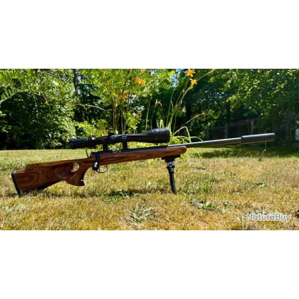 Carabine CZ 455 22LR + lunette Hawke 6-24 x 50 + bipied + accessoires